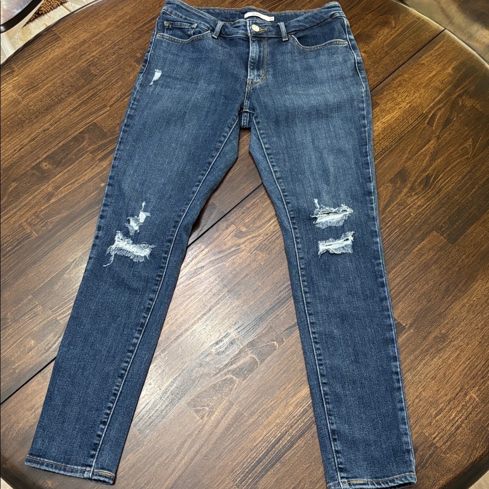 Levi’s Distressed Blue Jeans
